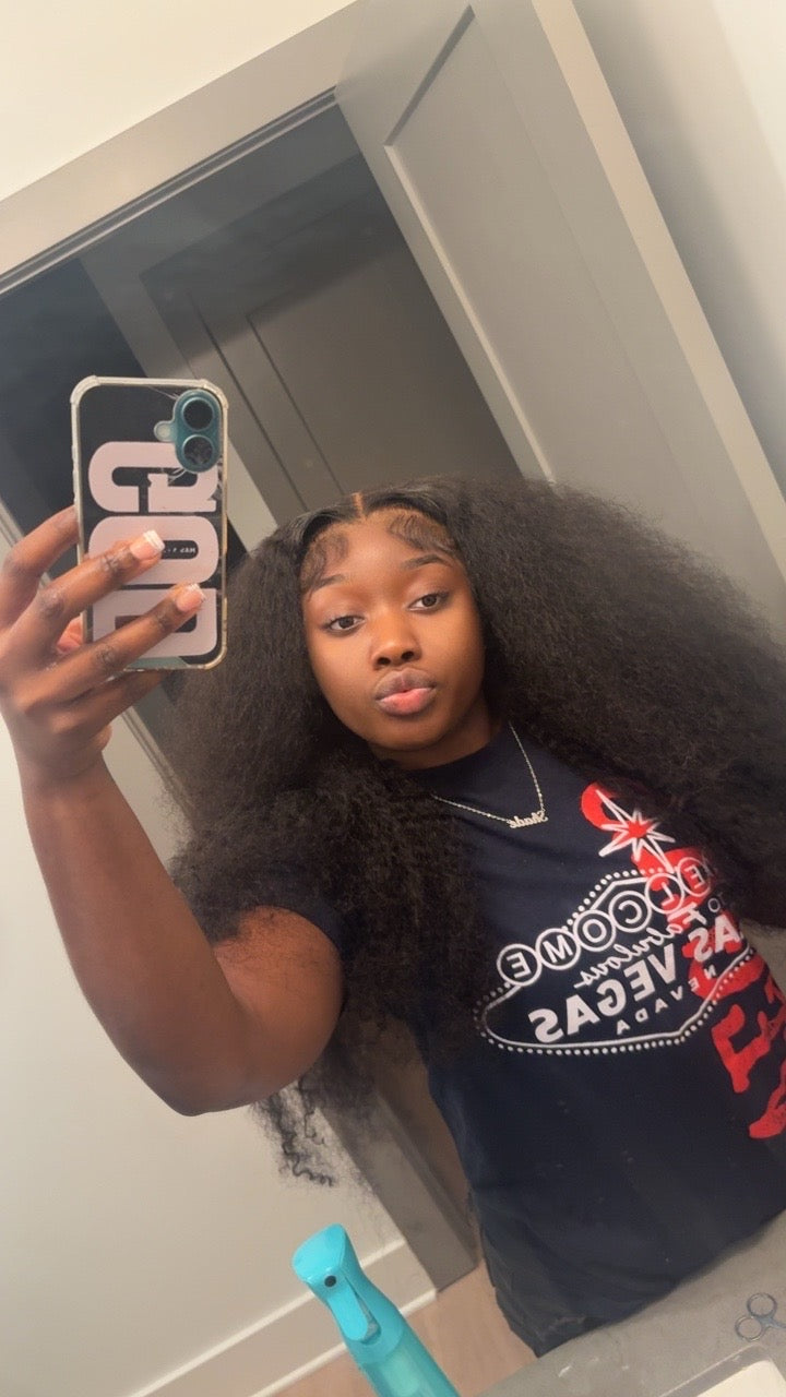 Burmese Curly Pre-Plucked Pre-Bleached 13x6 HD Frontal Wig